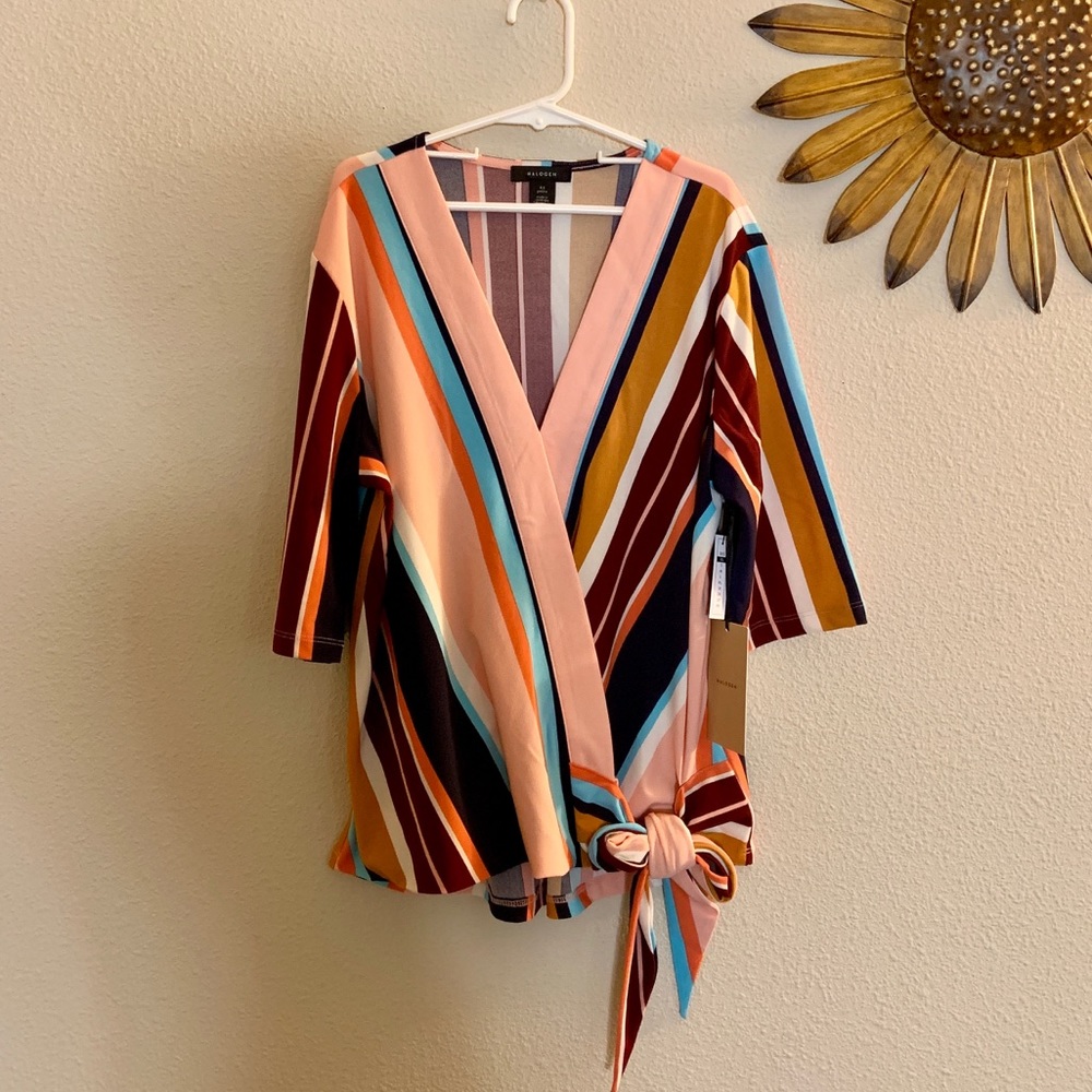Halogen Side Tie Wrap Top